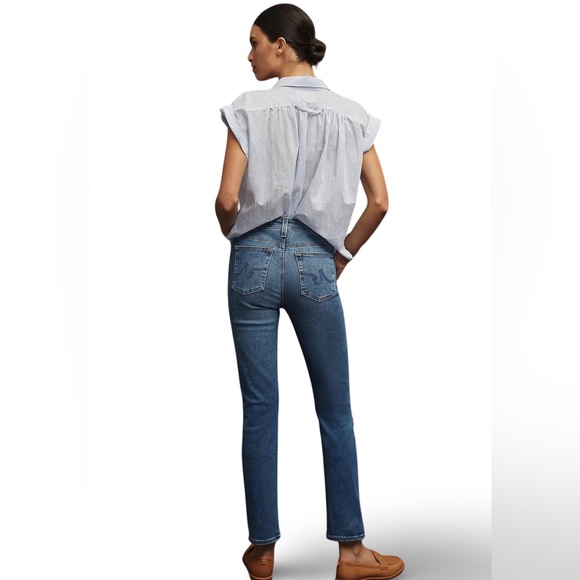 Women's Anthropologie AG Stevie High-Rise Straight Ankle Jeans Size 25R (26.5L) - Picture 9 of 17